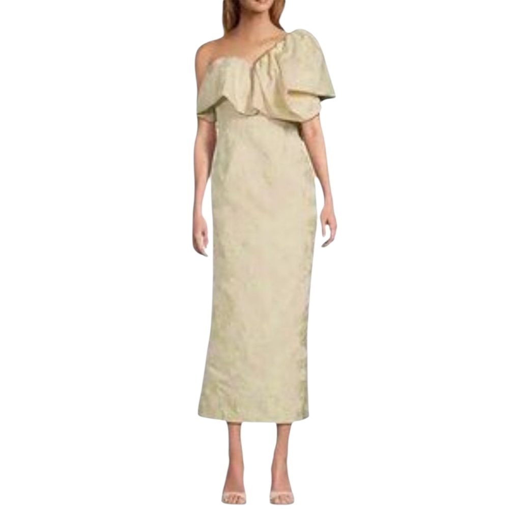Antonio Melani Jordyn Floral Jacquard One Shoulder DressFloral jacquard fabric